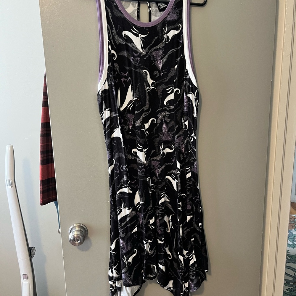 Torrid nightmare before Christmas Asymmetrical Dress with Purple Accents